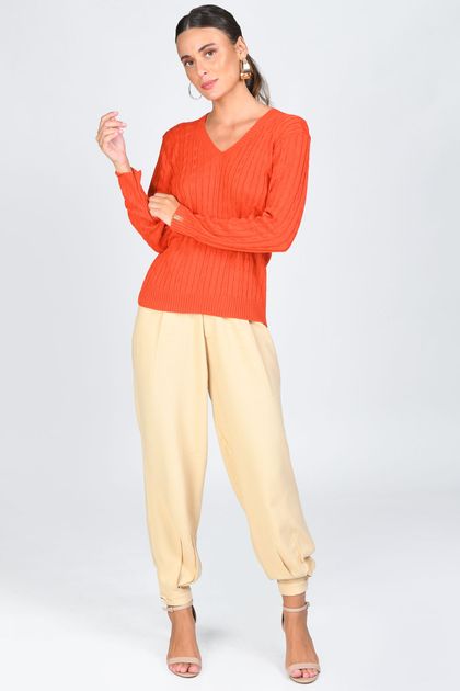 tricot basico gola v