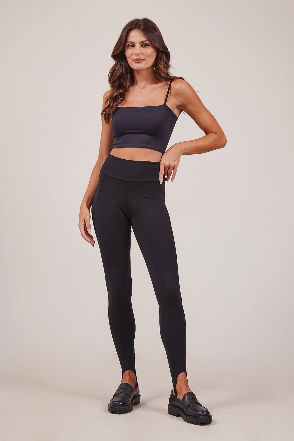 Calça Legging Fitness Cintura Alta com Pezinho