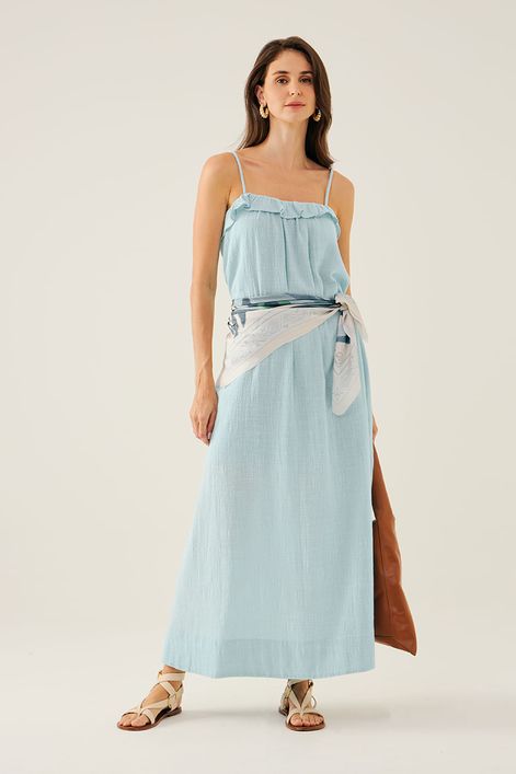 VESTIDO-LONGO-COM-ALCAS-FINAS-E-BABADO