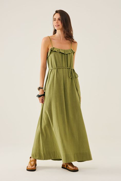 VESTIDO-LONGO-COM-ALCAS-FINAS-E-BABADO