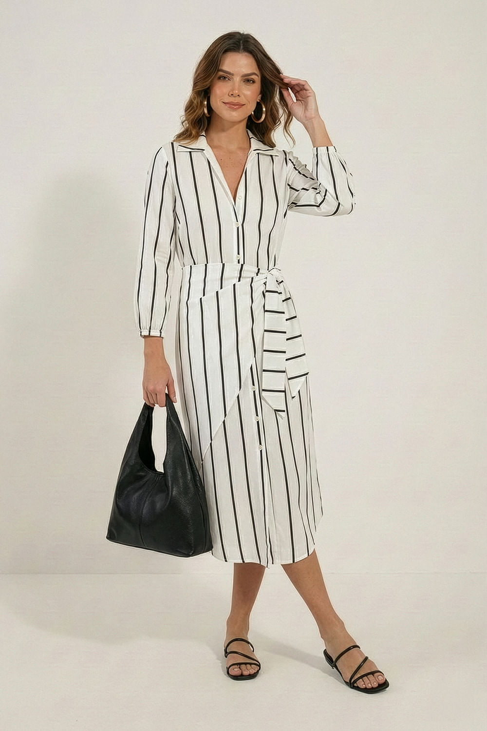 Chemise-Listrada-com-Lenco