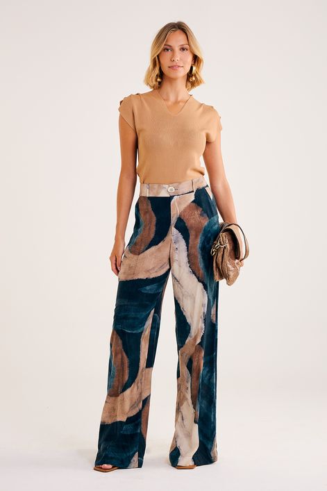 Blusa-Feminina-em-Tricot-Gola-V