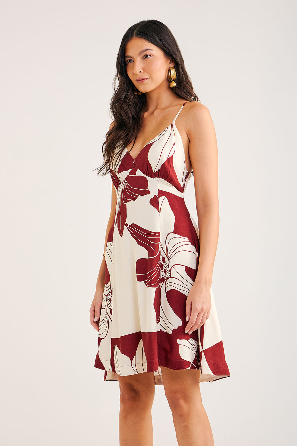 Vestido-Mini-em-Viscose-Maquinetada