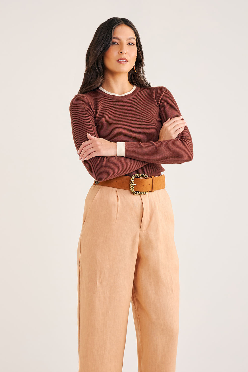 Blusa-em-Tricot-com-barra-Contrastante