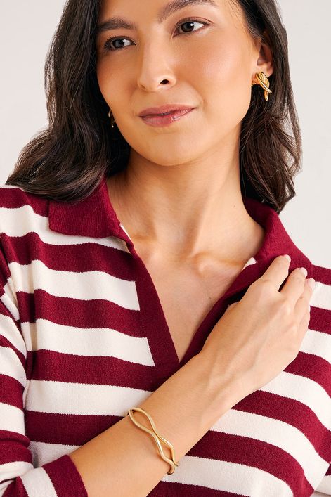 Blusa-em-Tricot-com-Gola-Polo-Listrada