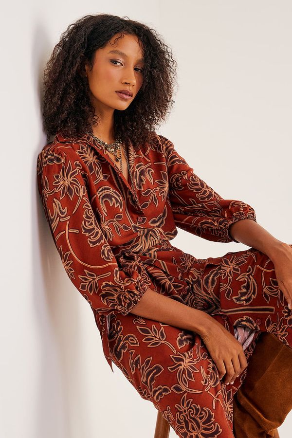 Vestido-Chemise-Midi-com-Lenco