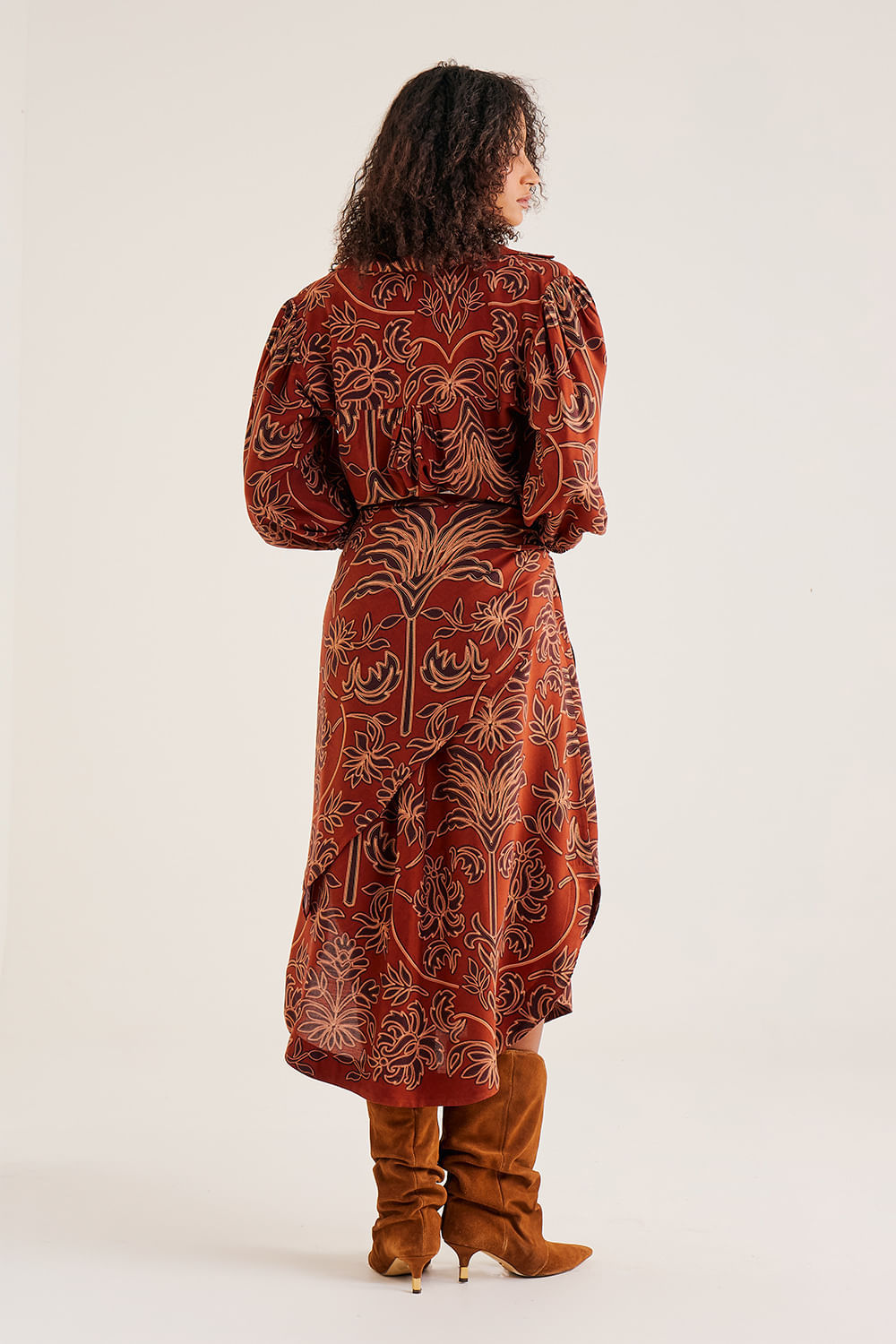 Vestido-Chemise-Midi-com-Lenco
