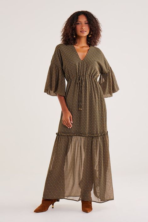 Vestido-Longo-Decote-V