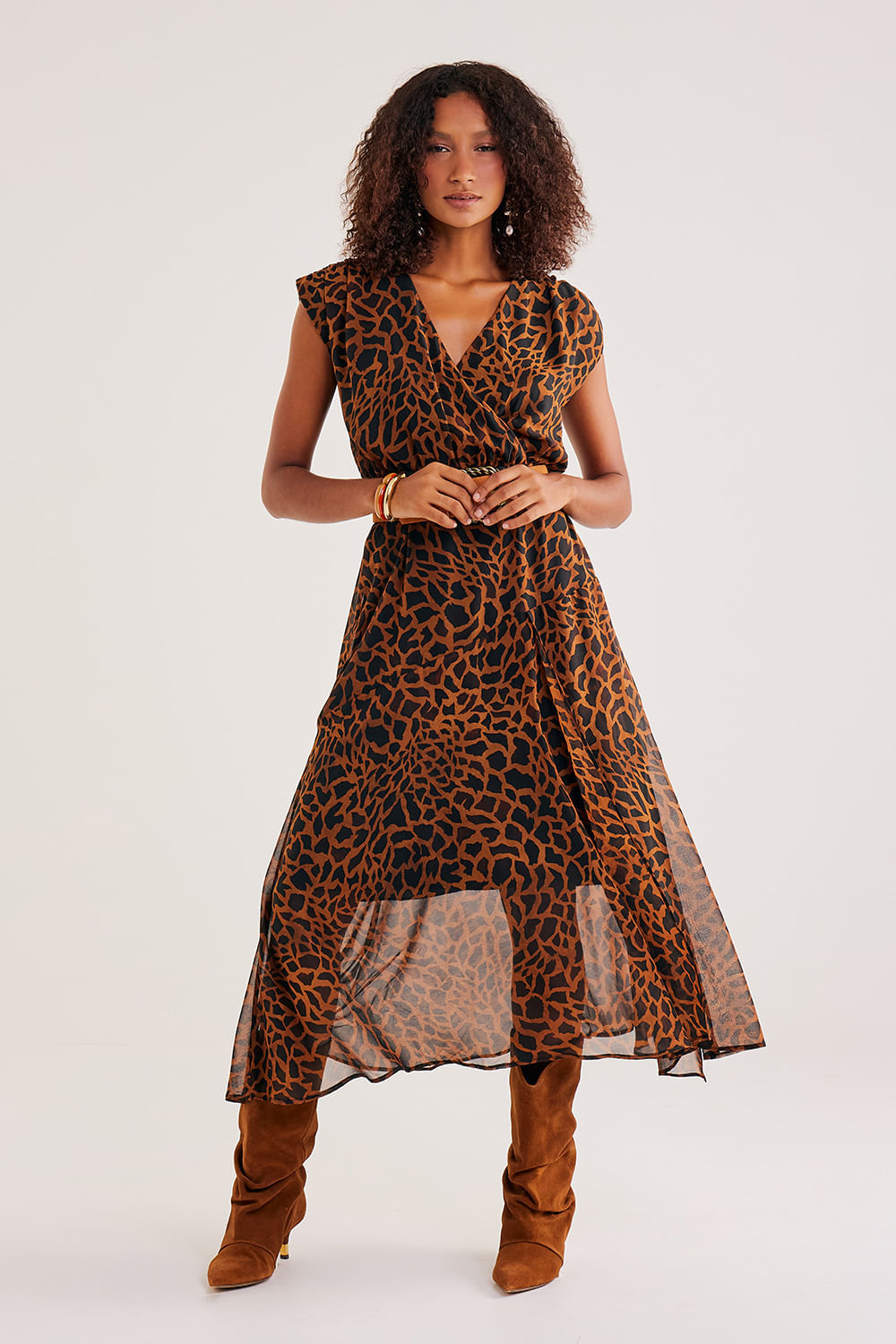 Vestido-Longo-de-Viscose-Creponada