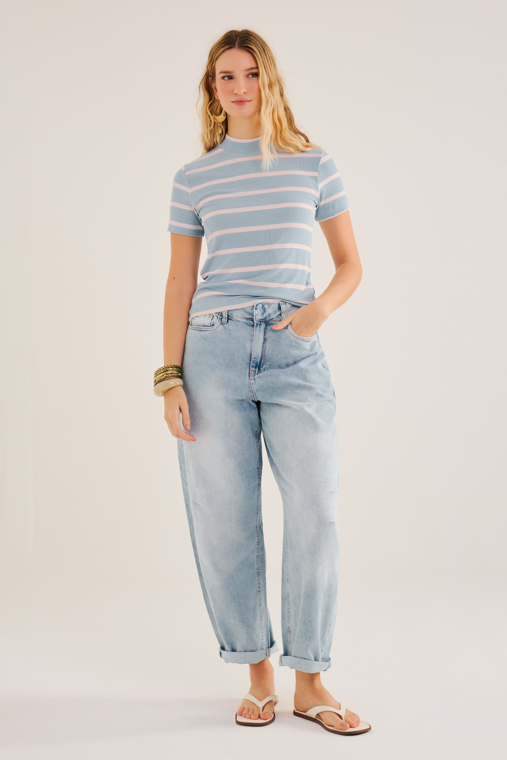 T-Shirt-Listrada-em-Tricot